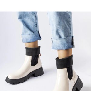 Beżowe wsuwane botki workery Breolungi - Solea