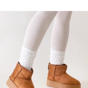 Brązowe casualowe śniegowce na wysokiej platformie Thaisa - Solea