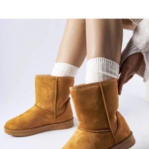 Karmelowe ocieplane klasyczne śniegowce Libero - Solea