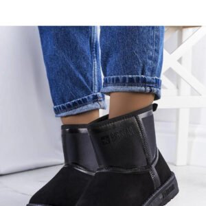 Czarne śniegowce damskie KK274614-906 - Solea