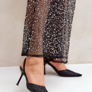 Szpilki Model Berilae B1639-202 Black Brokat - Step in style