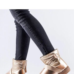 Brązowe połyskujące krótkie śniegowce Delaune - Solea