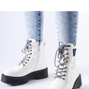 Białe workery Lee Cooper LCJ-21-47-0666LB - Solea