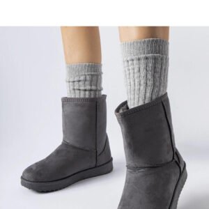 Szare ocieplane klasyczne śniegowce Libero - Solea