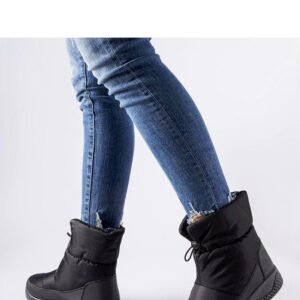 Czarne damskie ocieplane śniegowce Jensen - Solea