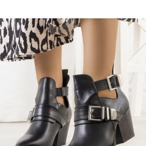 Czarne botki damskie Itabi - Solea