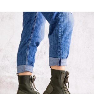 Zielone botki z elastyczną cholewką Zogba - Solea