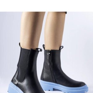 Czarne buty na niebieskiej podeszwie Georgette - Solea