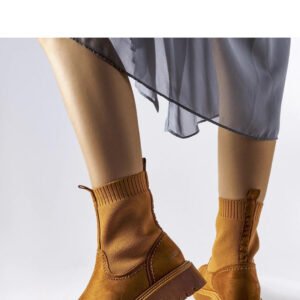 Brązowe botki eko-zamsz Big Star MM274541 - Solea