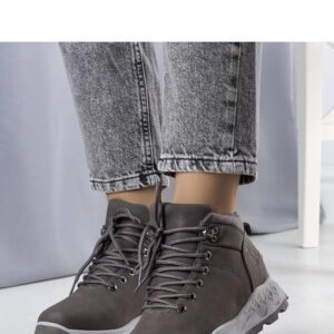 Szare ocieplane traperki damskie Adleri - Solea