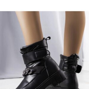 Czarne śniegowce z łańcuchem Ephraim - Solea