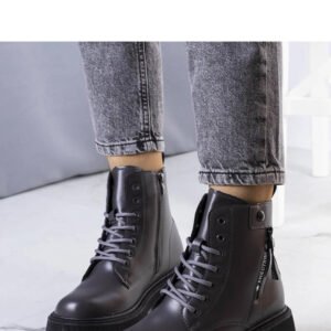 Szare ocieplane traperki Anja - Solea