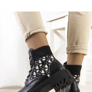 Czarne botki z elastyczną cholewką Giganti - Solea