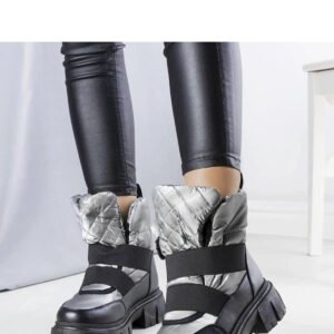 Szare ocieplane wsuwane śniegowce Francisco - Solea