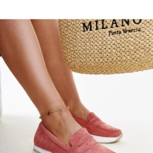 Różowe perforowane półbuty Muna - Solea