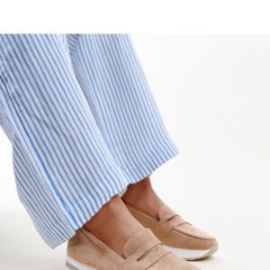 Brązowe perforowane półbuty Muna - Solea