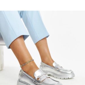 Srebrne mokasyny Eko skórzane Mladenka - Solea