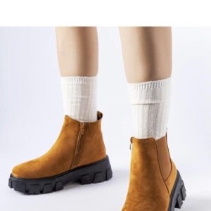 Brązowe niskie buty na masywnej podeszwie Willo - Solea