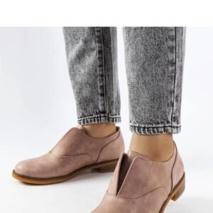 Różowe półbuty z ekoskóry Burdett - Solea