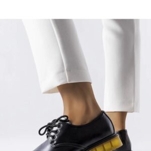 Czarne półbuty typu glany Parfait - Solea