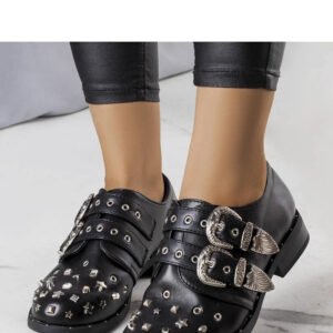 Czarne półbuty Boisi - Solea