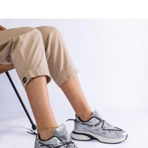 Srebrne damskie sneakersy na masywnej podeszwie Colunga - Solea