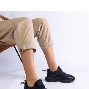 Czarne damskie sneakersy na masywnej podeszwie Colunga - Solea