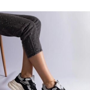 Czarne sneakersy z brokatowymi wstawkami Rigel - Solea