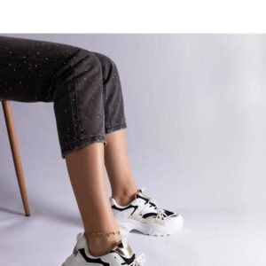 Biało-czarne sneakersy sportowe Sulamita - Solea