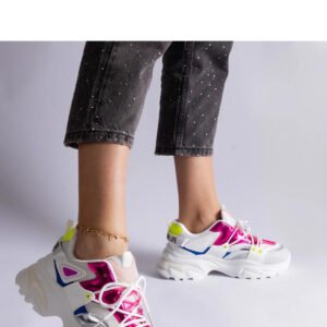 Biało-rózowe sneakersy sportowe Sulamita - Solea