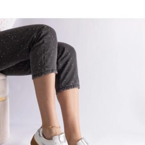 Biało-srebrne sneakersy na gumowej podeszwie Quica - Solea