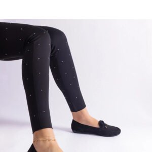 Czarne mokasyny z kokardką Treja - Solea