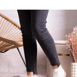 Białe wysokie trampki z siateczki błyszczącej Ranifali - Solea