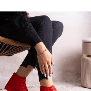 Czerwone wysokie trampki Rafife - Solea