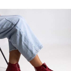 Czerwone wysokie trampki ażurowe Madala - Solea