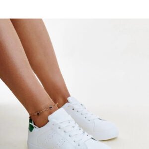 Biało-zielone sneakersy Akila - Solea