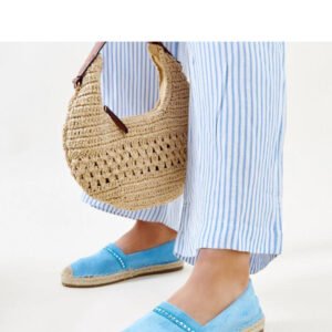 Niebieskie espadryle z cyrkoniami Abia - Solea
