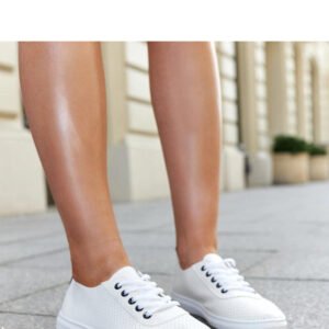 Białe ażurowe tenisówki Katinka - Solea