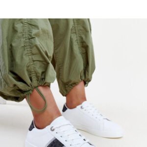 Biało-czarne sneakersy z ozdobnym paskiem Grada - Solea