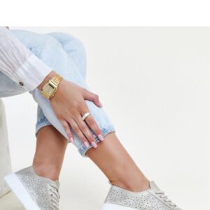 Złote tenisówki eko skóra Whitley - Solea