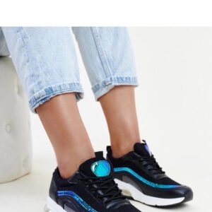 Czarne sneakersy z hologramem Jelka - Solea