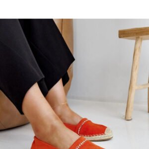 Pomarańczowe espadryle z cyrkoniami Abia - Solea