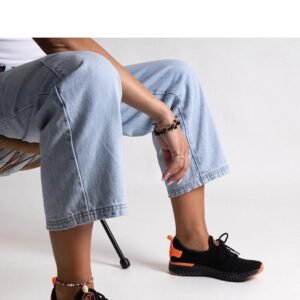 Czarne materiałowe sneakersy damskie CROSS JEANS - Solea