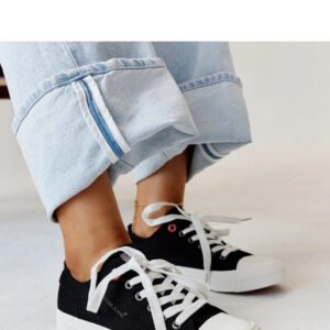 Czarne materiałowe damskie trampki CROSS JEANS - Solea