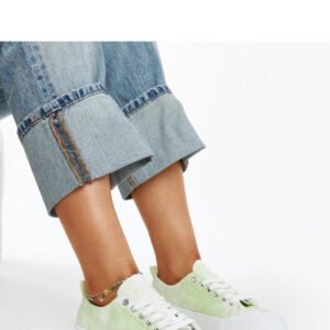 Jasnozielone materiałowe trampki Jerina - Solea