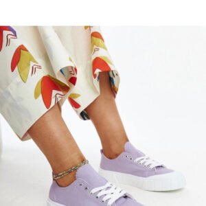 Fioletowe materiałowe trampki Eduarda - Solea