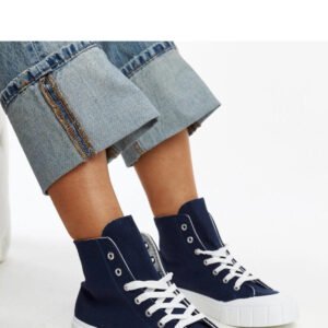 Granatowe wysokie trampki Vinka - Solea