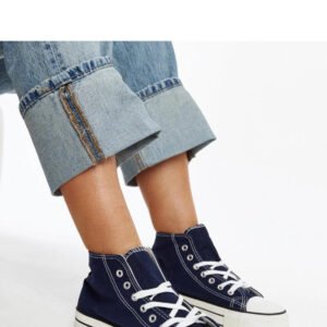 Granatowe wysokie trampki na grubej podeszwie Bagy - Solea