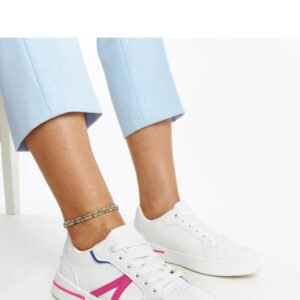 Białe sneakersy z różem Zorica - Solea