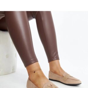 Brązowe mokasyny z ozdobą Namal - Solea